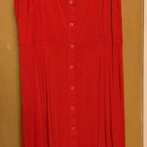 Ava & Viv Bold Red Button Dress